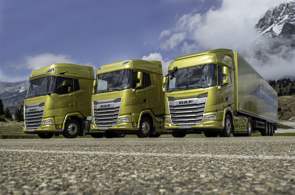 1. The New Generation DAF trucks 2021. From left to right XG+ XG and XF